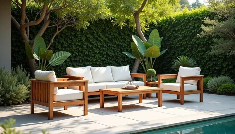 teak wood indonesia patio set