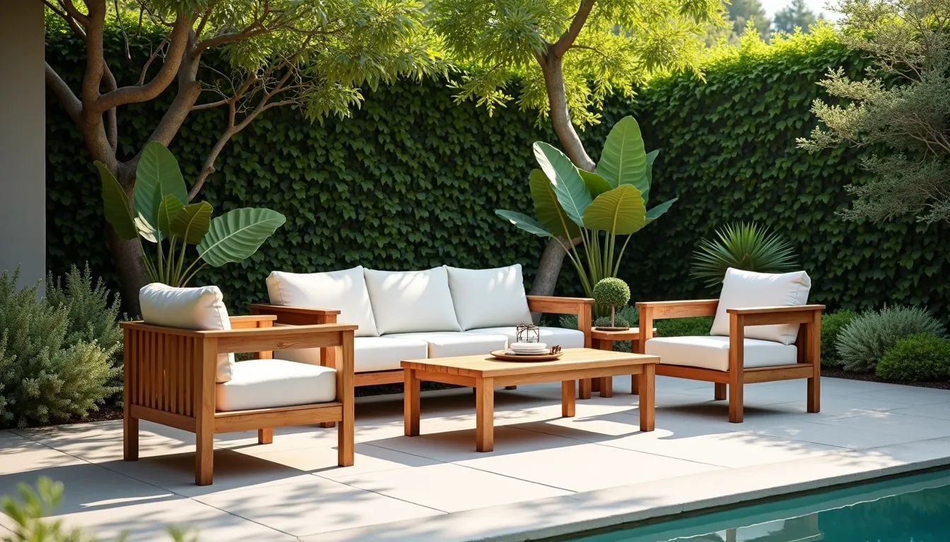 teak wood indonesia patio set