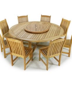 Cora 8 Chairs Teak Outdoor Dining Set
