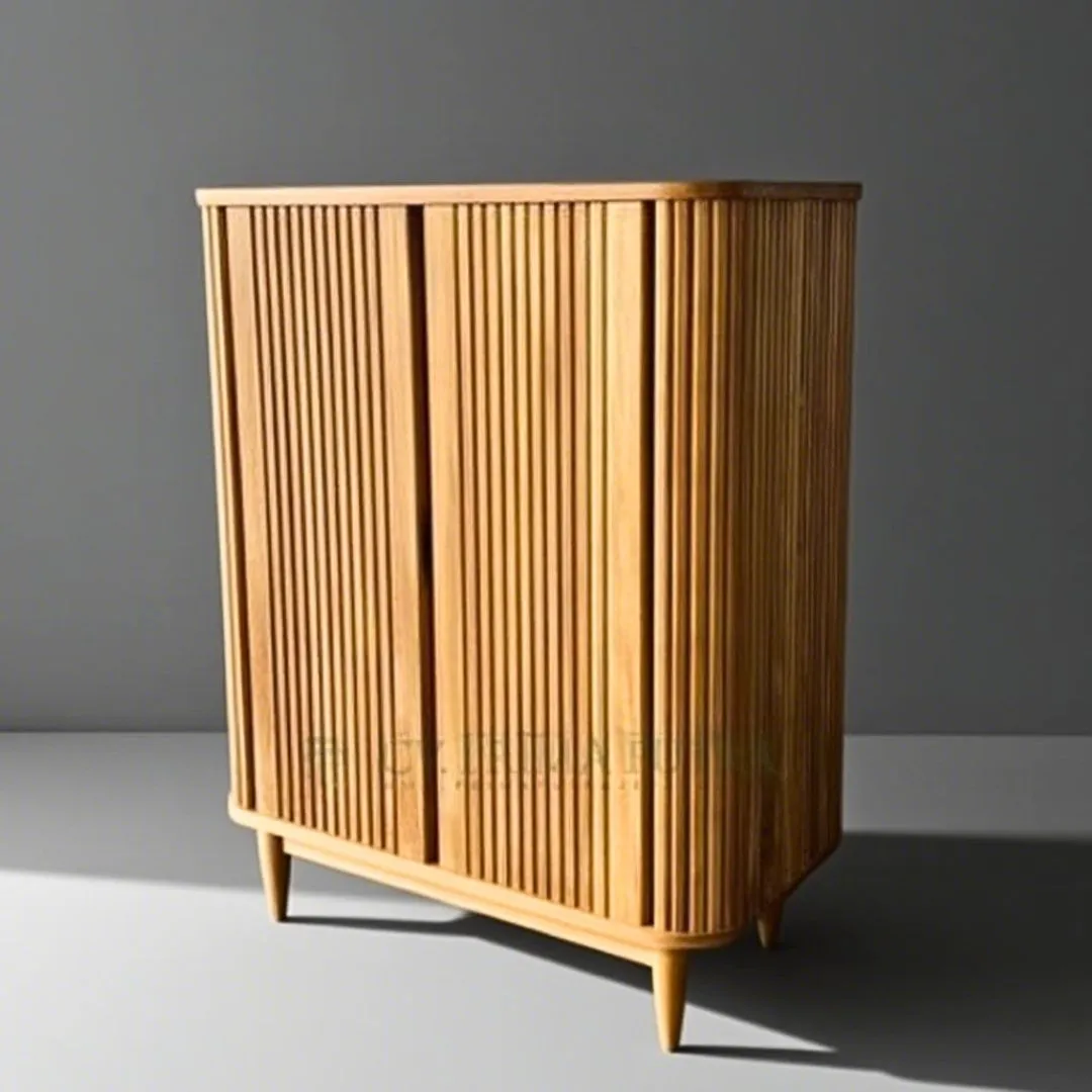 Solid teak wood modern minimalist sideboard by Indonesia furniture manufacturer